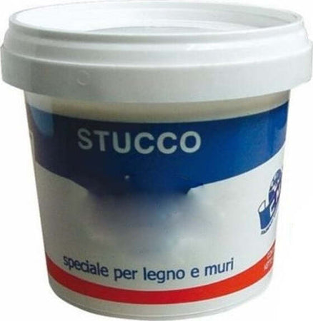 Stucco-Universale-Bianco-In-Pasta-1000gr.-Pronto-All'uso-Per-Rasatura-Di-Interni-Muro-Legno-Superfici