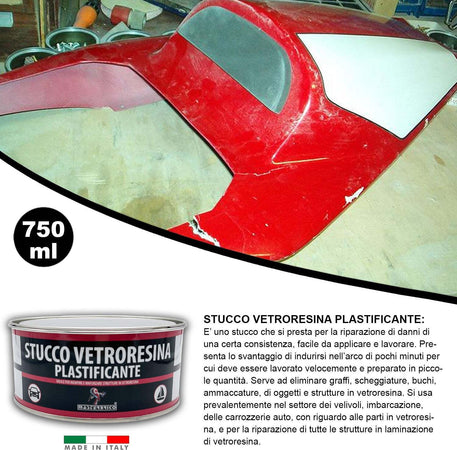 Stucco-Vetroresina-bicomponente-750-ml-per-barche-carrozzeria-auto-moto-e-legno,-riempitivo-fibro-rinforzato