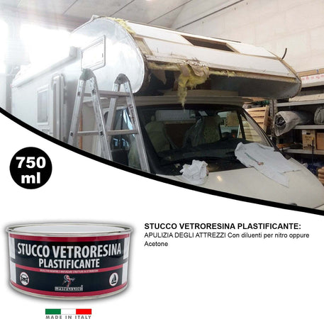 Stucco-Vetroresina-bicomponente-750-ml-per-barche-carrozzeria-auto-moto-e-legno,-riempitivo-fibro-rinforzato