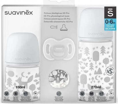 Suavinex Set Nascita Sx Pro, 0-6 Mesi 1 Biberon Da 150 Ml + 1 Biberon Da 270 Ml + 1 Succhietto Smoothie Sx Pro + 1 Catenella Porta Succhietto Multicolore, 4 Prodotti Prima infanzia/Regali per neonati/Set da regalo La Casa Del Bebè - Napoli, Commerciovirtuoso.it