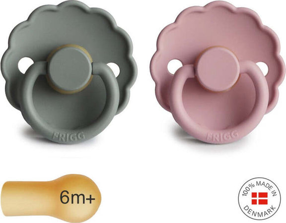Succhietto-Frigg-B-Latex-2-in-1-Daisy-Baby-Pink-e-French-Grey-Varie-Misure