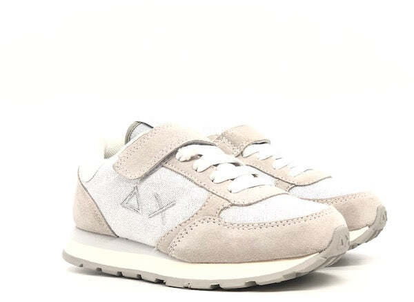 SUN68 Sneaker Girl's Ally Glitter Bianco