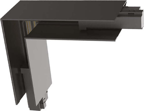Superficie-Angolare-Dx-Sx-E-Connettore-Binario-Arca-Corner-Alluminio-Nero
