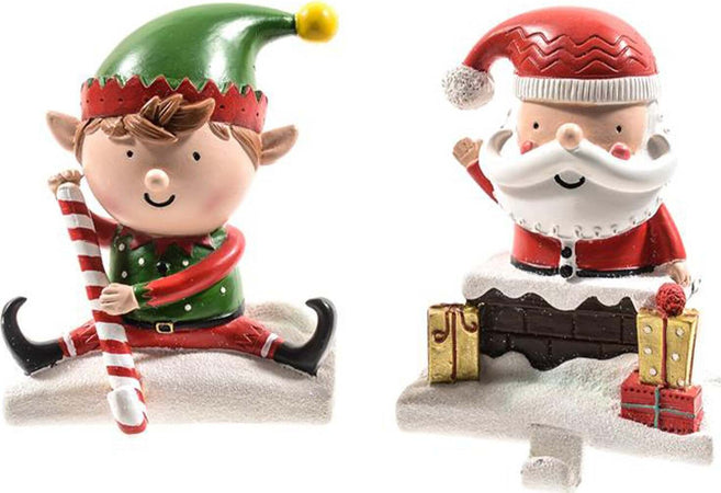 Supporti per calza di Natale, in resina resistente, set da 2 pezzi da 10 x 7 x 13.5 cm Casa e cucina/Decorazioni per interni/Addobbi e decorazioni per ricorrenze/Decorazioni natalizie/Ghirlande e corone MagiediNatale.it - Altamura, Commerciovirtuoso.it