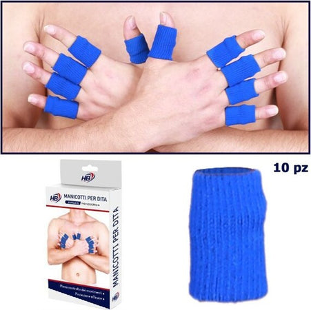 Supporti-Protezione-Dita-Dito-Elastici-Per-Pallavolo-Pallacanestro-Basket-Blu