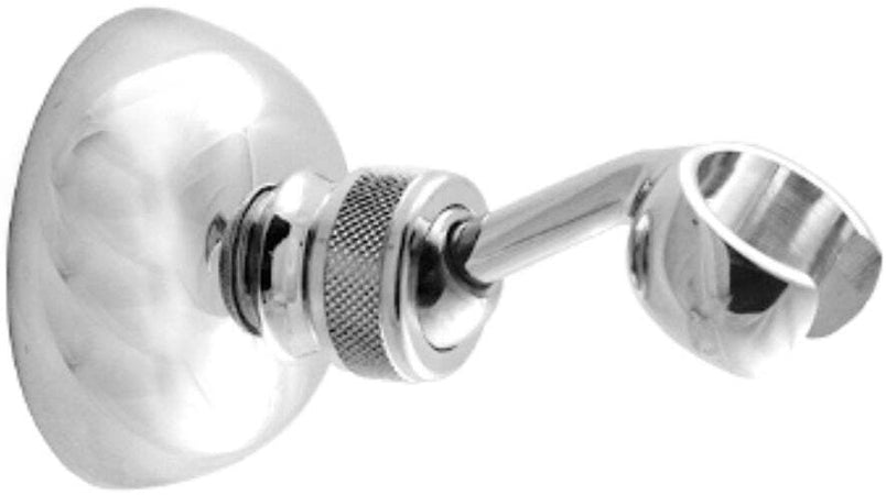 Supporto Doccia In Ottone Cromato, Vintage Completo Di Fissaggi