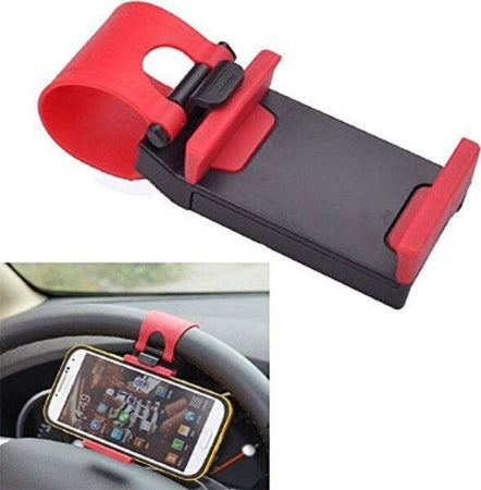 Supporto-Per-Auto-Cellulare-Smartphone-Con-Attacco-Al-Volante-Manubrio-Sterzo
