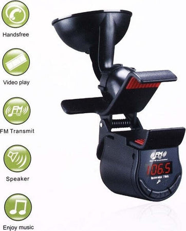 Supporto Per Auto Vivavoce Trasmettitore Fm Universale Altoparlante Display Elettronica/Elettronica per veicoli/Accessori/Accessori per cellulari/Alloggiamenti Trade Shop italia - Napoli, Commerciovirtuoso.it