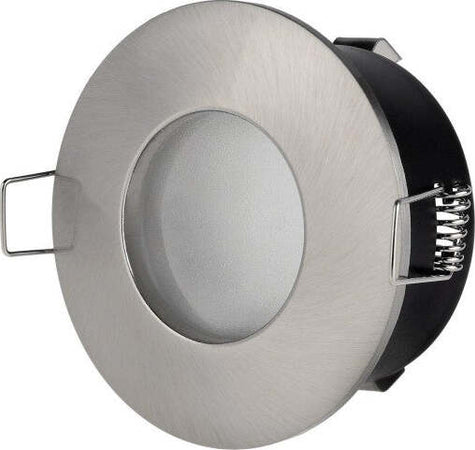 Supporto-Porta-Faretto-Da-Incasso-Lampadine-Led-Mr16-Par16-Rotondo-Acciaio-75mm