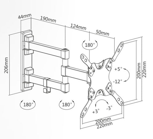Supporto TV 13-42 Full Motion Extra Slim SUPERIOR