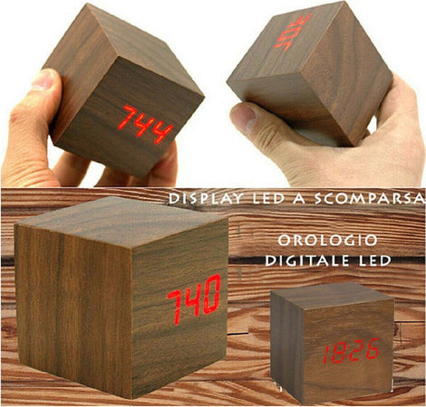 Sveglia Orologio Digitale Led Effetto Legno Con Suono Allarme Temperatura Cubo Casa, arredamento e bricolage > Accessori Casa > Orologi e Sveglie Trade Shop italia - Napoli, Commerciovirtuoso.it