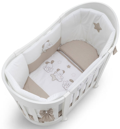 Lettino Ovale Lunetta Italbaby Sweet Stars Bianco