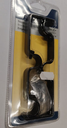 SWISH---SUPPORTO-DOPPIO-PER-TENDE-CON-FISSAGGIO-A-VITE-Ø16MM---COLORE-NERO-LACCATO