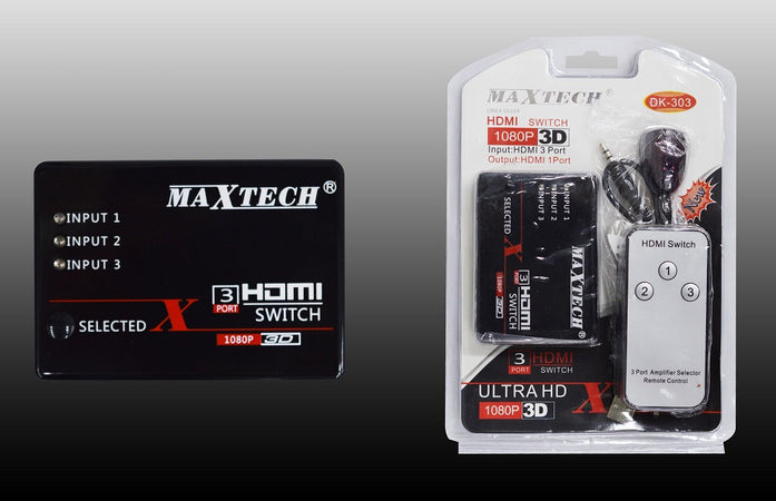 Switch Hdmi 3d 3 Ingressi 1080p Con Telecomando Per Tv Ps3 Xbox Dvd Maxtech Dk-303 Informatica e Videogiochi > Accessori PC > Adattatori e Convertitori Trade Shop italia - Napoli, Commerciovirtuoso.it