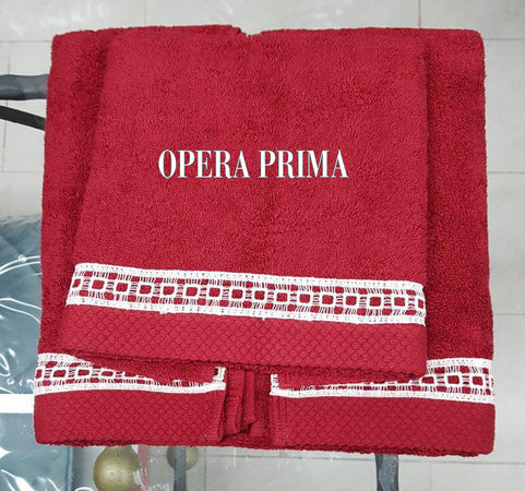 Set Asciugamani Opera Prima Marte Spugna di Cotone