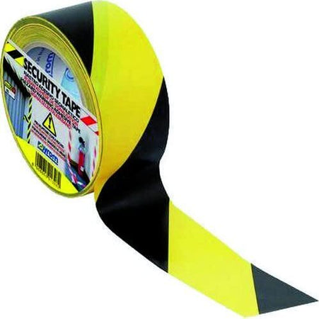 SYROM---NASTRO-CON-STRISCE-TRASVERSALI-SECURITY-TAPE-GIALLO/NERO-50MM-X-33M