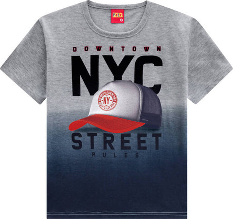 T-SHIRT Bambino Estiva Maglietta Girocollo Mezze Maniche Stampata Grigia Maglia Estate Grigio Blu NYC T-SHIRT Piccole Canaglie - Tropea, Commerciovirtuoso.it