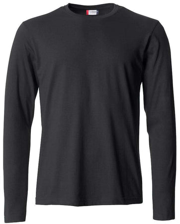 T-Shirt Clique Basic Manica Lunga Nero 145 gr