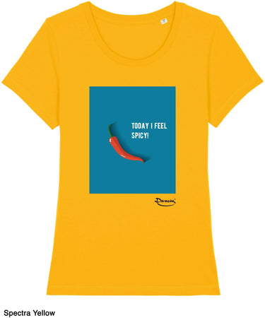 T-shirt da Donna con stampa "Piccante - Spicy" Maglia a Maniche Corte DREAMERS Brand
