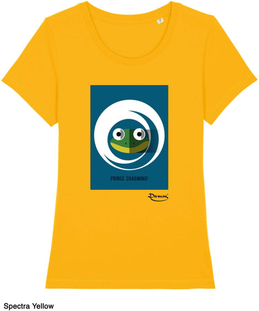 T-shirt da Donna con stampa "Principe azzurro - Prince charming" Maglia a Maniche Corte DREAMERS Brand