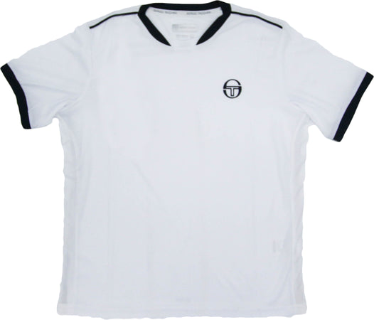 T-Shirt Da Tennis Sergio Tacchini Club Tech Maglietta Sportiva a Maniche Corte per Bambini Bianca Con Colletto E Bordi Blu Moda/Bambini e ragazzi/Abbigliamento/Abbigliamento sportivo/Camicie e t-shirt sportive/T-Shirt Liquidator Italia - Nicosia, Commerciovirtuoso.it
