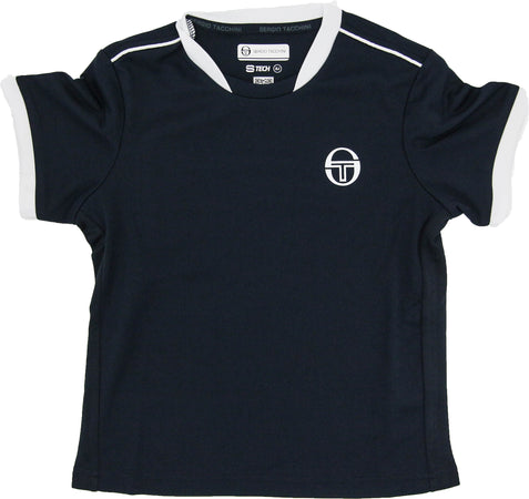 T-Shirt Da Tennis Sergio Tacchini Club Tech Maglietta Sportiva a Maniche Corte per Bambini Blu Con Colletto E Bordi Bianchi Moda/Bambini e ragazzi/Abbigliamento/Abbigliamento sportivo/Camicie e t-shirt sportive/T-Shirt Liquidator Italia - Nicosia, Commerciovirtuoso.it