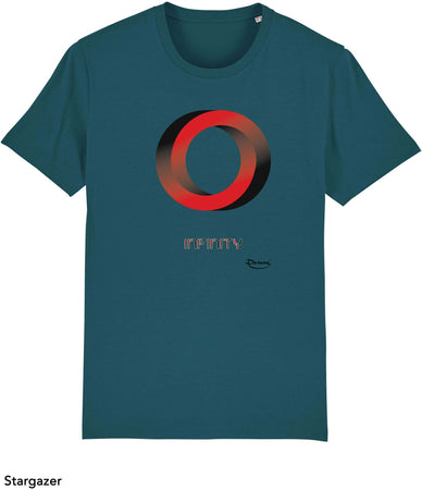 T-shirt da Uomo con stampa "Illusione cerchio - Infinity" Maglia a Maniche Corte DREAMERS Brand