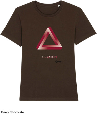 T-shirt da Uomo con stampa "Illusione triangolo - illusion" Maglia a Maniche Corte DREAMERS Brand