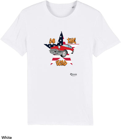 T-shirt da Uomo con stampa "Sulla strada - Road" Maglia a Maniche Corte DREAMERS Brand