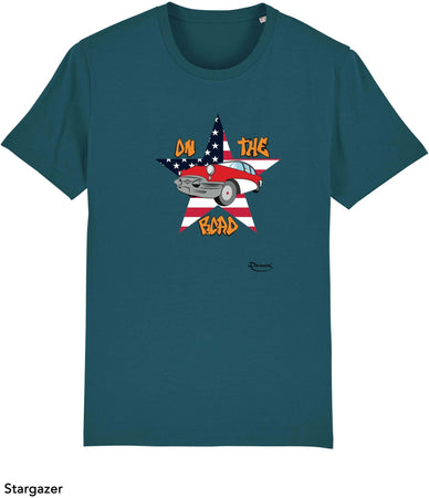 T-shirt da Uomo con stampa "Sulla strada - Road" Maglia a Maniche Corte DREAMERS Brand