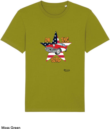 T-shirt da Uomo con stampa "Sulla strada - Road" Maglia a Maniche Corte DREAMERS Brand