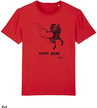 T-shirt da Uomo con stampa "Tribale sogni di Pazyryk" Maglia a Maniche Corte DREAMERS Brand