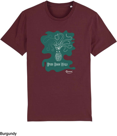 T-shirt da Uomo con stampa "Upside - Il mondo sotto sopra" Maglia a Maniche Corte DREAMERS Brand