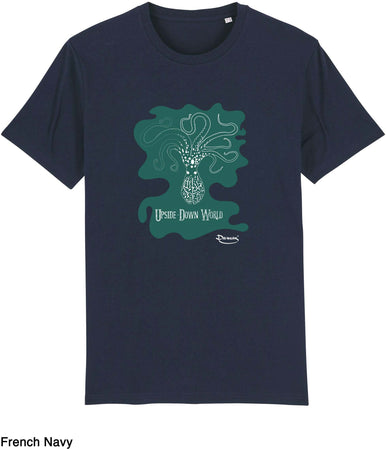 T-shirt da Uomo con stampa "Upside - Il mondo sotto sopra" Maglia a Maniche Corte DREAMERS Brand