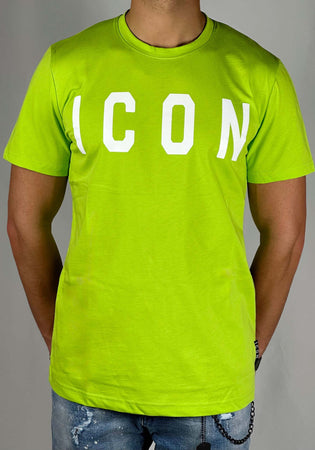 T-shirt-fluo-con-logo-bianco