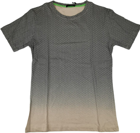 T-Shirt girocollo +39 Masq - Fantasia sfumata sul fondo - Colore cappuccino/nero