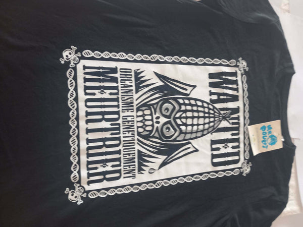 T-shirt In Cotone Biologico ( Spedizione Gratuita ) Nuovo Con Cartellino Modello Ogm Assassino Per Uomo (Taglie: S/M/L)