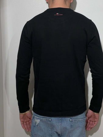 T-shirt manica lunga nero Moda/Uomo/Abbigliamento/T-shirt polo e camicie/Maglie a manica lunga Kanal 32 - Santa Maria di Licodia, Commerciovirtuoso.it
