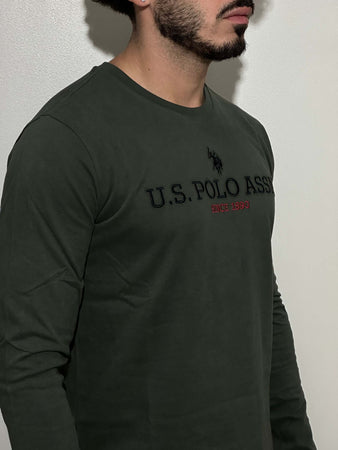 T-shirt manica lunga verde militare Moda/Uomo/Abbigliamento/T-shirt polo e camicie/Maglie a manica lunga Kanal 32 - Santa Maria di Licodia, Commerciovirtuoso.it
