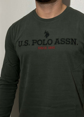 T-shirt manica lunga verde militare Moda/Uomo/Abbigliamento/T-shirt polo e camicie/Maglie a manica lunga Kanal 32 - Santa Maria di Licodia, Commerciovirtuoso.it