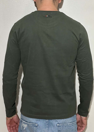 T-shirt manica lunga verde militare Moda/Uomo/Abbigliamento/T-shirt polo e camicie/Maglie a manica lunga Kanal 32 - Santa Maria di Licodia, Commerciovirtuoso.it