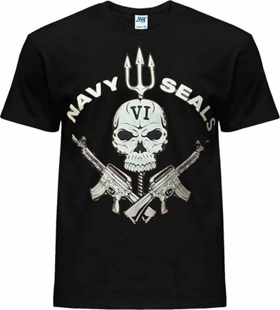 T-shirt Navy Seals Teschio United States Maglia Uomo Girocollo Never Quit Moda/Uomo/Abbigliamento/T-shirt con stampe divertenti Il Distintivo - Pesaro, Commerciovirtuoso.it