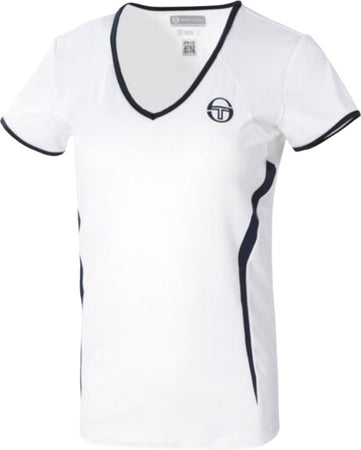 T-Shirt Sergio Tacchini Eva Maglietta Donna - Blu Scuro, Bianco Maglietta per Tennis Moda/Donna/Abbigliamento/Abbigliamento sportivo/Camicie e T-shirt sportive/T-Shirt Liquidator Italia - Nicosia, Commerciovirtuoso.it