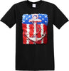 T-shirt Uomo Nera Bandiera Americana Stampata Ancora Maglia USA Mezze Maniche Girocollo Maglietta Casual Maniche Corte Sport e tempo libero/Fan Shop/Abbigliamento/T-Shirt Il Distintivo - Pesaro, Commerciovirtuoso.it