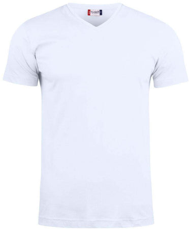 T-Shirt V Basic Bianco T-shirt Manica Corta Collo a V