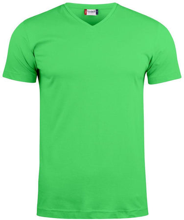 T-Shirt V Basic Verde Acido T-Shirt Manica Corta Collo a V