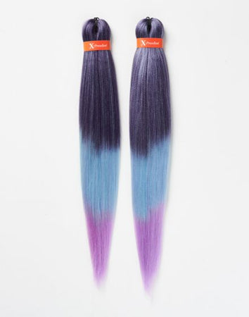 X-PRESSION NIGERIA EXTENSION PER CAPELLI - ALLUNGAMENTO ARTIFICIALE (2PZ) IN ONE PER TRECCINE COLOUR # T3/OM/BLUE LAVENDER