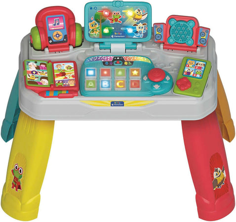CLEMENTONI Baby - Tavolo attività Baby Gamer, Postazione Gaming per Bambini, con Tastiera e Elementi Interattivi, Bambini di 12-36 Mesi, Stimola Lo Sviluppo Cognitivo, Motorio e Emotivo, 17547