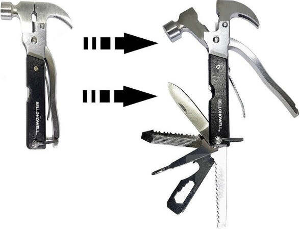 Tac-Tools-Utensile-Multifunzionale-18-In-1-Forma-Di-Martello-Acciaio-Inox