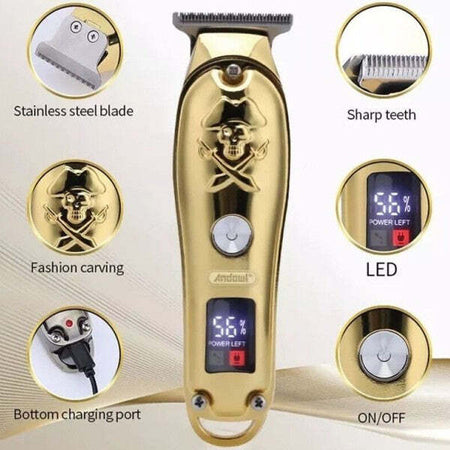 Taglia-Capelli-Professionale-Rasoio-Elettrico-Regola-Barba-3-Pettini-Usb-Q-tf53